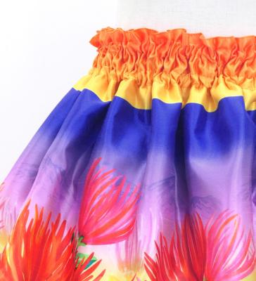 Hula Kids Double Shantung Pa'u Skirt with Lehua Print / Luxury Collection / Jp133-5