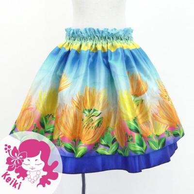 Hula Kids Double Shantung Pa'u Skirt with Lehua Print / Luxury Collection / Jp133-7