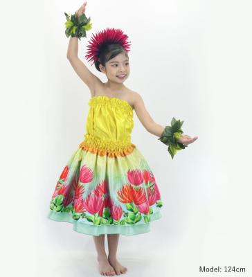 Hula Kids Blouse & Double Pa'u Set-Up with Lehua Print / Luxury Collection / Jp134-1