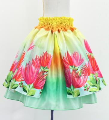 Hula Kids Blouse & Double Pa'u Set-Up with Lehua Print / Luxury Collection / Jp134-1