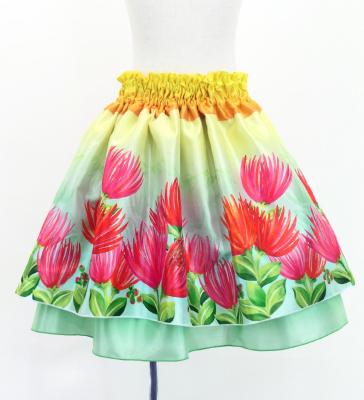 Hula Kids Blouse & Double Pa'u Set-Up with Lehua Print / Luxury Collection / Jp134-1