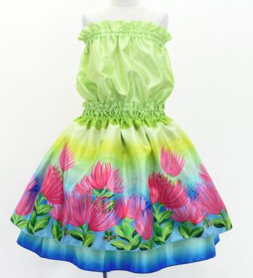 Hula Kids Blouse & Double Pa'u Set-Up with Lehua Print / Luxury Collection / Jp134-2