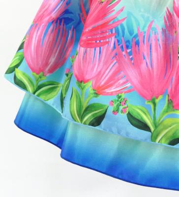 Hula Kids Blouse & Double Pa'u Set-Up with Lehua Print / Luxury Collection / Jp134-2