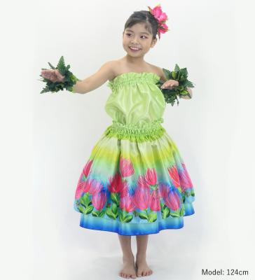 Hula Kids Blouse & Double Pa'u Set-Up with Lehua Print / Luxury Collection / Jp134-2