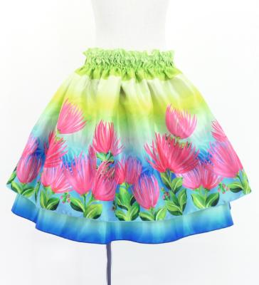 Hula Kids Blouse & Double Pa'u Set-Up with Lehua Print / Luxury Collection / Jp134-2