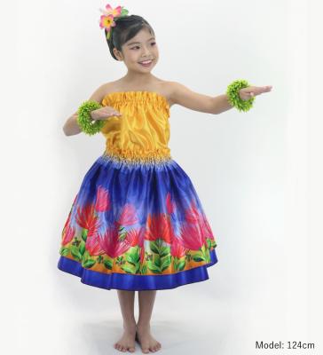 Hula Kids Blouse & Double Pa'u Set-Up with Lehua Print / Luxury Collection / Jp134-3