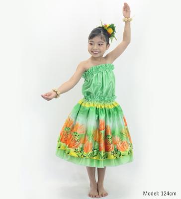 Hula Kids Blouse & Double Pa'u Set-Up with Lehua Print / Luxury Collection / Jp134-4