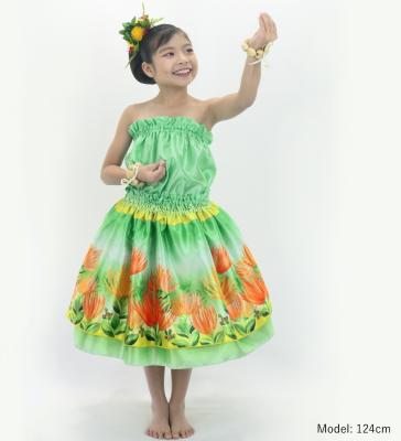 Hula Kids Blouse & Double Pa'u Set-Up with Lehua Print / Luxury Collection / Jp134-4