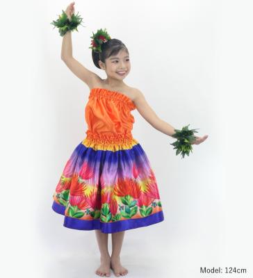 Hula Kids Blouse & Double Pa'u Set-Up with Lehua Print / Luxury Collection / Jp134-5