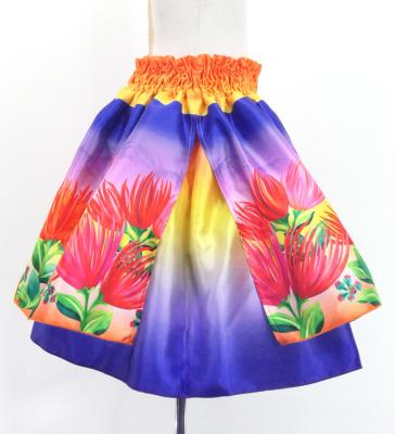 Hula Kids Blouse & Double Pa'u Set-Up with Lehua Print / Luxury Collection / Jp134-5
