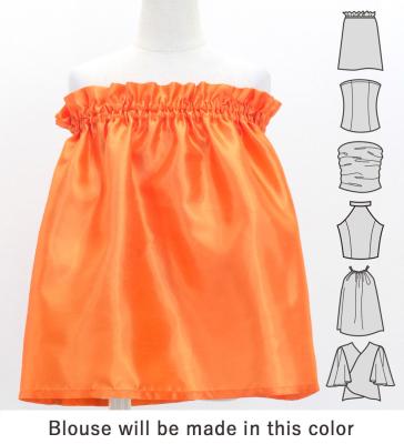 Hula Kids Blouse & Double Pa'u Set-Up with Lehua Print / Luxury Collection / Jp134-5