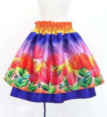 Hula Kids Blouse & Double Pa'u Set-Up with Lehua Print / Luxury Collection / Jp134-5
