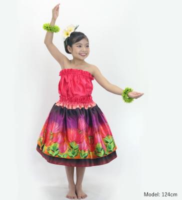 Hula Kids Blouse & Double Pa'u Set-Up with Lehua Print / Luxury Collection / Jp134-6