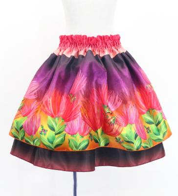 Hula Kids Blouse & Double Pa'u Set-Up with Lehua Print / Luxury Collection / Jp134-6