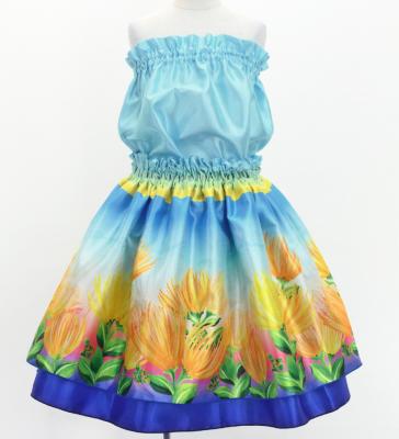 Hula Kids Blouse & Double Pa'u Set-Up with Lehua Print / Luxury Collection / Jp134-7