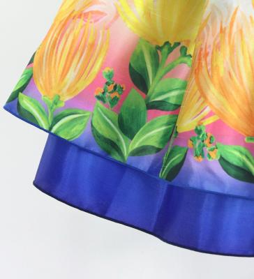 Hula Kids Blouse & Double Pa'u Set-Up with Lehua Print / Luxury Collection / Jp134-7