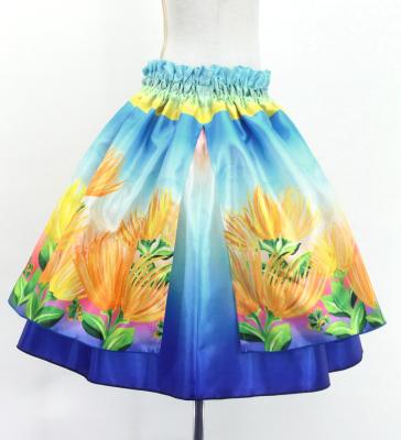 Hula Kids Blouse & Double Pa'u Set-Up with Lehua Print / Luxury Collection / Jp134-7