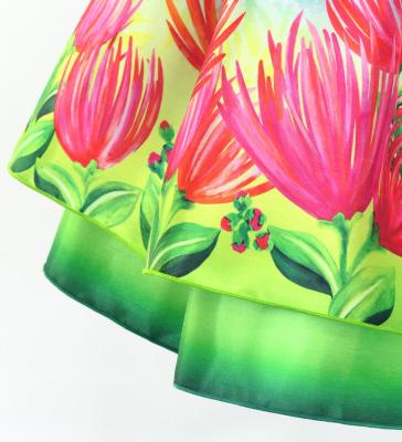 Hula Kids Blouse & Double Pa'u Set-Up with Lehua Print / Luxury Collection / Jp134-8