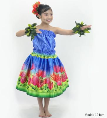 Hula Kids Blouse & Double Pa'u Set-Up with Lehua Print / Luxury Collection / Jp134-8