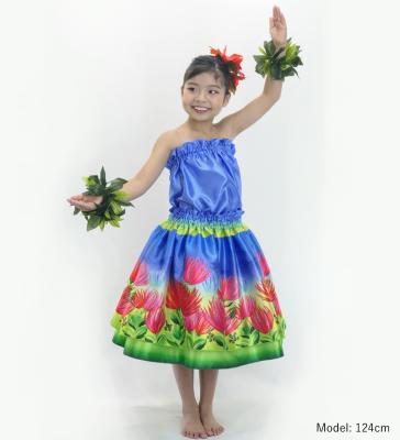 Hula Kids Blouse & Double Pa'u Set-Up with Lehua Print / Luxury Collection / Jp134-8