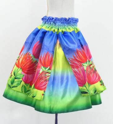 Hula Kids Blouse & Double Pa'u Set-Up with Lehua Print / Luxury Collection / Jp134-8