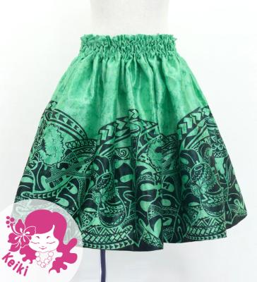 Hula Kids Shantung Pa'u Skirt with Musical instrument & Kahiko Print / Luxury Collection / Jp135lgr