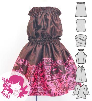 Hula Keiki Set-Up with Musical instrument & Kahiko Print / Luxury Collection / Jp136br