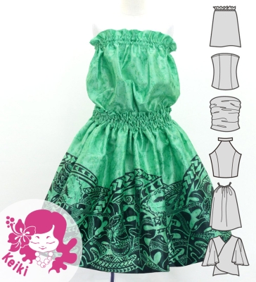 Hula Keiki Set-Up with Musical instrument & Kahiko Print / Luxury Collection / Jp136lgr