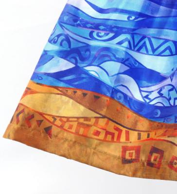 Hula Kids Shantung Pa'u Skirt with Kahiko & Sea Print / Luxury Collection / Jp137or