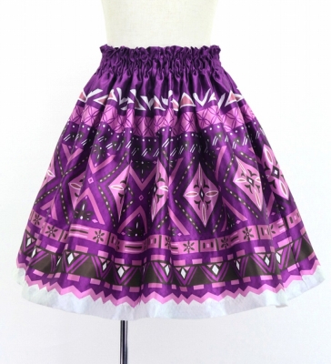 Hula Kids Shantung Pa'u Skirt with Moana Kahiko Print / Luxury Collection / Jp139-2