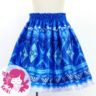 Hula Kids Shantung Pa'u Skirt with Moana Kahiko Print / Luxury Collection / Jp139-3