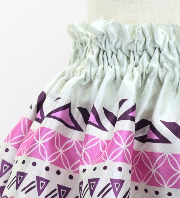 Hula Kids Shantung Pa'u Skirt with Moana Kahiko Print / Luxury Collection / Jp139-5