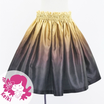 Hula Kids Shantung Pa'u Skirt with Beige & Brown  / Luxury Collection / Jp143bebr