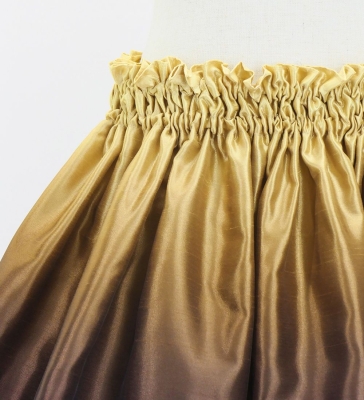 Hula Kids Shantung Pa'u Skirt with Beige & Brown  / Luxury Collection / Jp143bebr