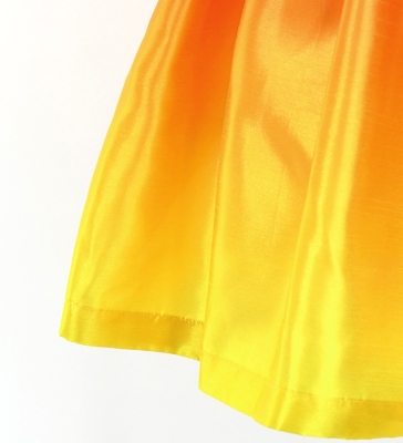 Hula Kids Shantung Pa'u Skirt with Dark Orange & Yellow / Luxury Collection / Jp143dorye