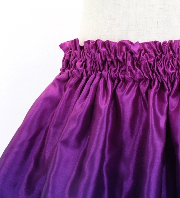 Hula Kids Shantung Pa'u Skirt with Purple & Dark Purple  / Luxury Collection / Jp143pudpu