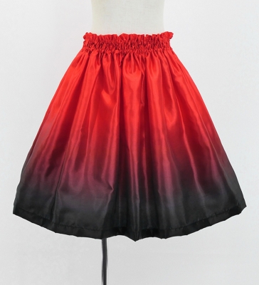 Hula Kids Shantung Pa'u Skirt with Red & Black / Luxury Collection / Jp143rdbk