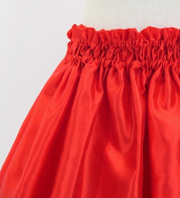 Hula Kids Shantung Pa'u Skirt with Red & Black / Luxury Collection / Jp143rdbk