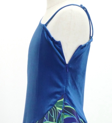 Hula Kids One Shoulder Dress with Ti Leaf/ Luxury Collection / Blue / Jp144bl