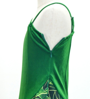 Hula Kids One Shoulder Dress with Ti Leaf/ Luxury Collection / Dark Green / Jp144dgr