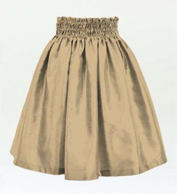 Hula Kids Solid Shantung Pa'u Skirt / Luxury Collection / Beige / Jp154be