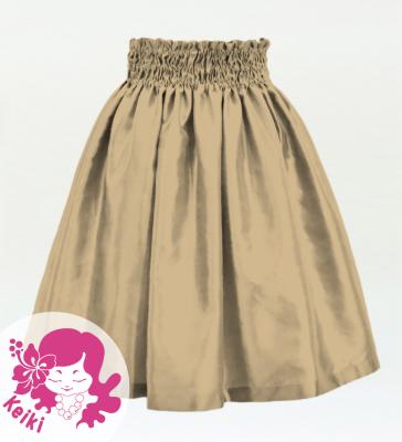 Hula Kids Solid Shantung Pa'u Skirt / Luxury Collection / Beige / Jp154be