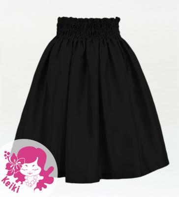 Hula Kids Solid Shantung Pa'u Skirt / Luxury Collection / Black / Jp154bk