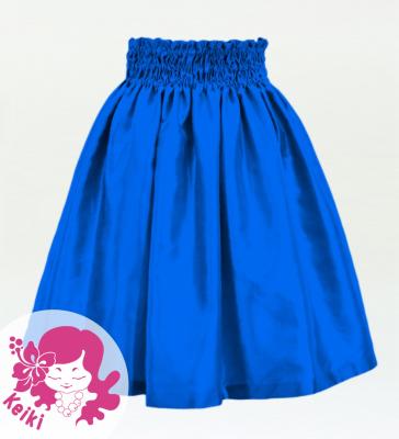 Hula Kids Solid Shantung Pa'u Skirt / Luxury Collection / Blue / Jp154bl