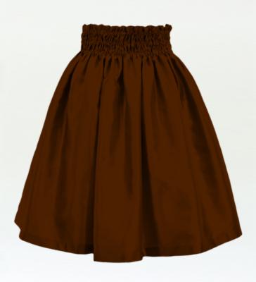 Hula Kids Solid Shantung Pa'u Skirt / Luxury Collection / Brown / Jp154br