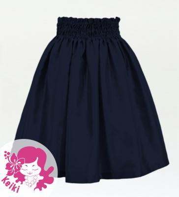 Hula Kids Solid Shantung Pa'u Skirt / Luxury Collection / Dark Blue / Jp154dbl