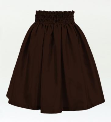 Hula Kids Solid Shantung Pa'u Skirt / Luxury Collection / Dark Brown / Jp154dbr