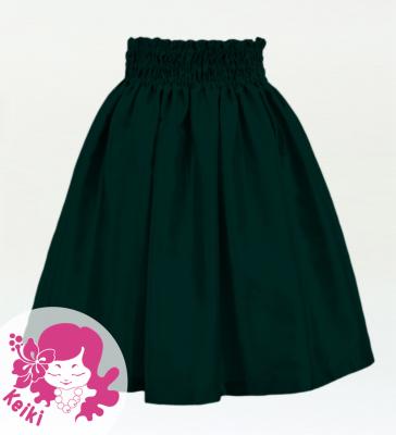 Hula Kids Solid Shantung Pa'u Skirt / Luxury Collection / Dark Green / Jp154dgr