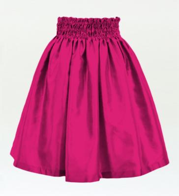 Hula Kids Solid Shantung Pa'u Skirt / Luxury Collection / Dark Pink  / Jp154dpi