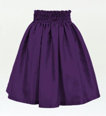 Hula Kids Solid Shantung Pa'u Skirt / Luxury Collection / Dark Purple / Jp154dpu